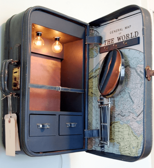 Vintage Suitcase Shelves
