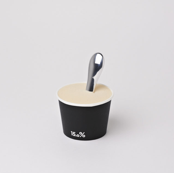 15.0percent ice cream cup and spoon