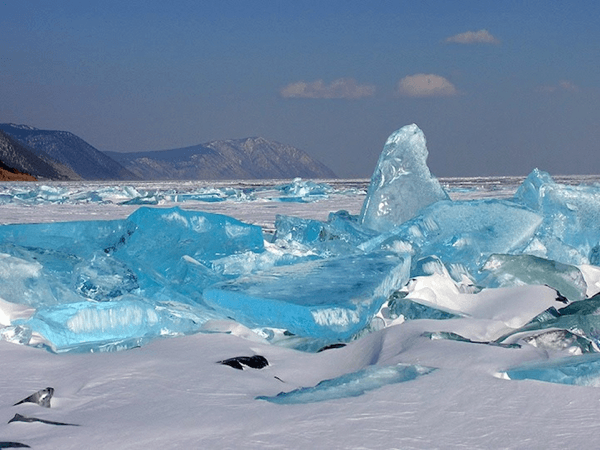 Shards of Turquoise Ice