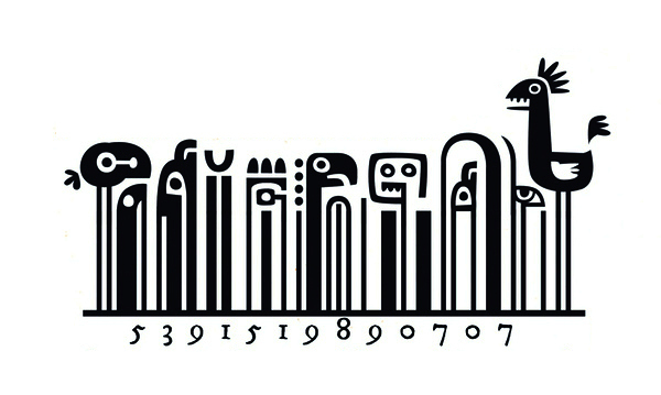 これぞ神は細部に宿る 大胆に描かれたデザインバーコード Steve Simpson S Illustrated Barcodes Style4 Design