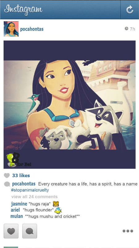 If Disney Princesses Had Instagram
