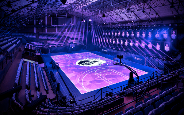LED basketball court