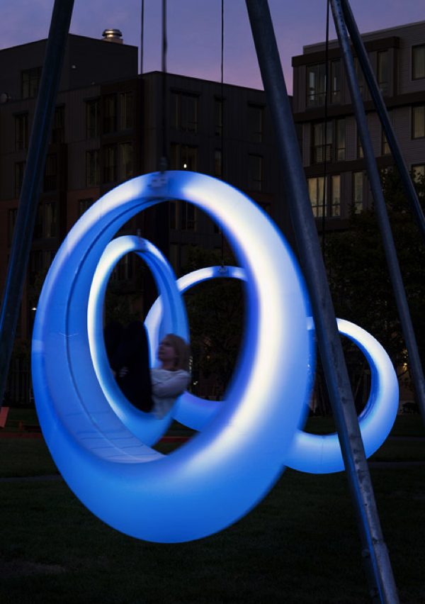 glowing sircular swings