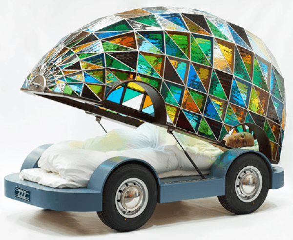 stained glass car