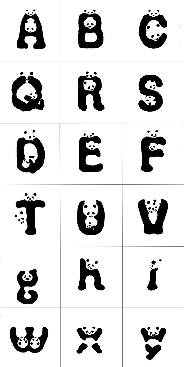 panda font