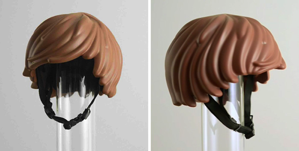 Playmobil hair helmet