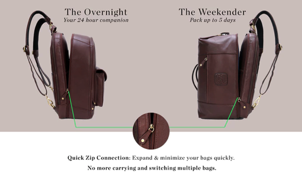 The Leather Duffle Backpack