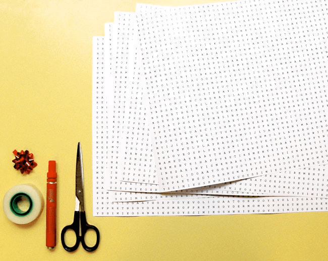 Crossword Puzzle Wrapping Paper