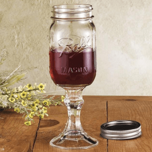 ユニークでオシャレ！ガラスジャーのようなワイングラス - RedNek Mason Jar Wine Glass -