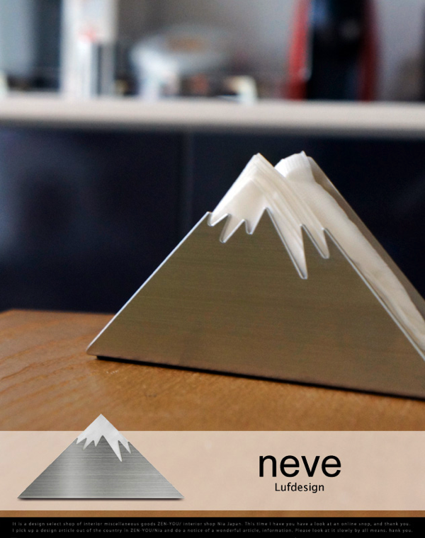 スタイリッシュ富士山！ペーパーナプキンが雪化粧になるペーパーホルダー